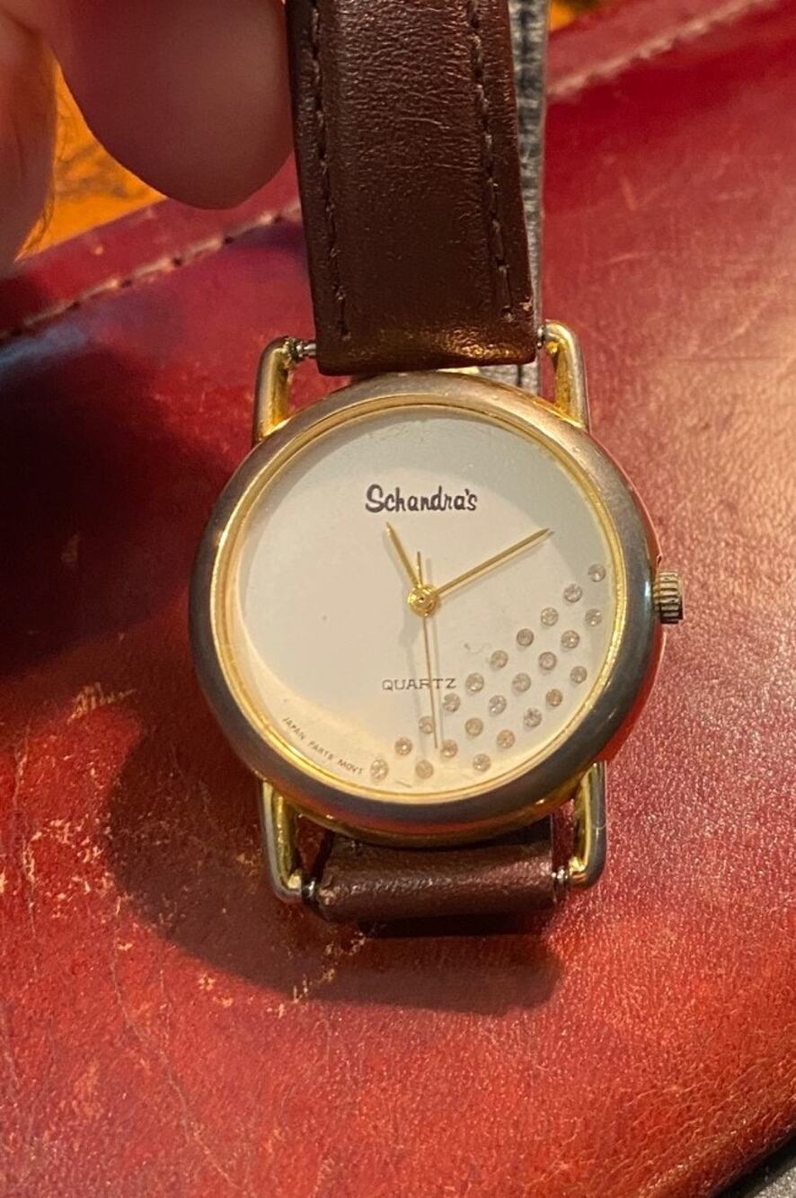 VTG Women's Schandra's Watch, Gold Tone with Crystal Accents